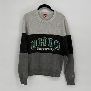 HOMAGE Ohio University Gray and Black Crewneck Sweater